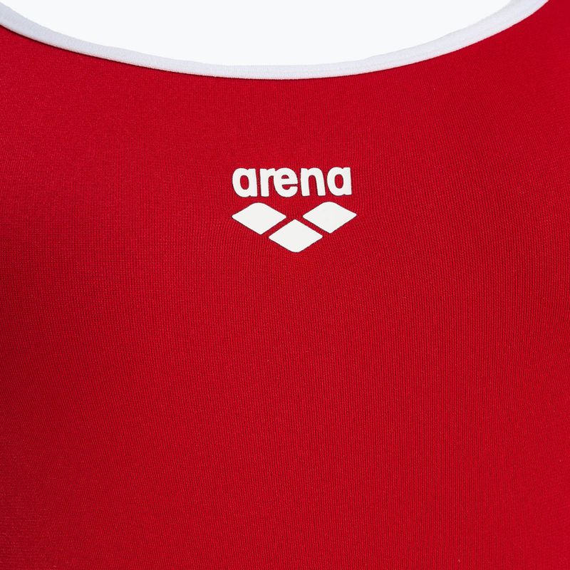 Strój pływacki jednoczęściowy damski arena Icons Super Fly Back Solid red/white 3