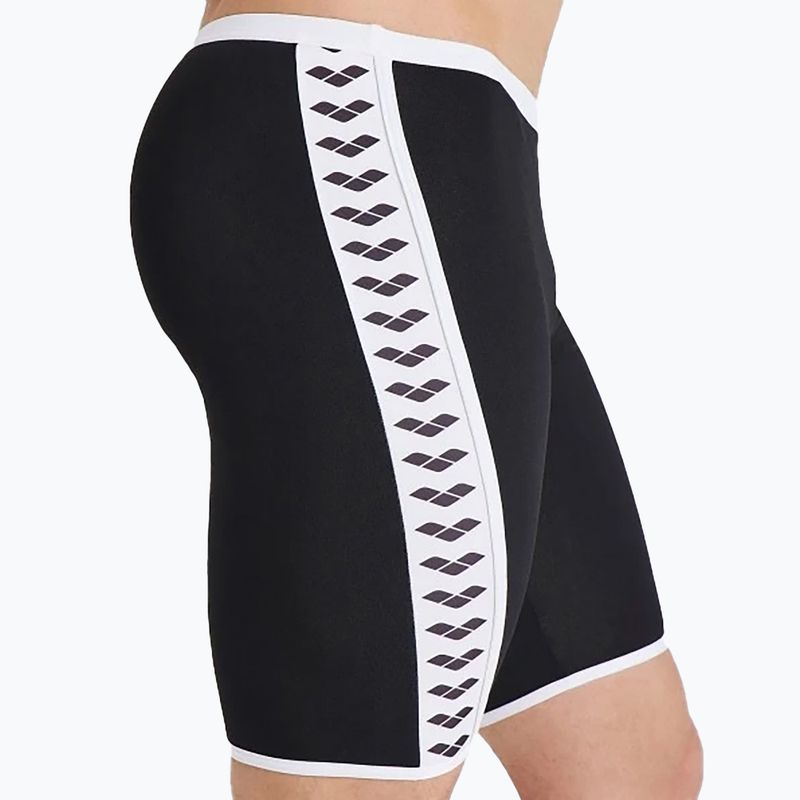 Jammery pływackie męskie arena Icons Swim Jammer Solid black/white 4