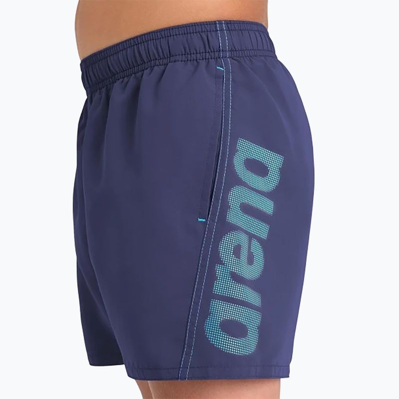 Szorty pływackie dziecięce arena Fundamentals Logo JR Boxer R navy/turquoise 4
