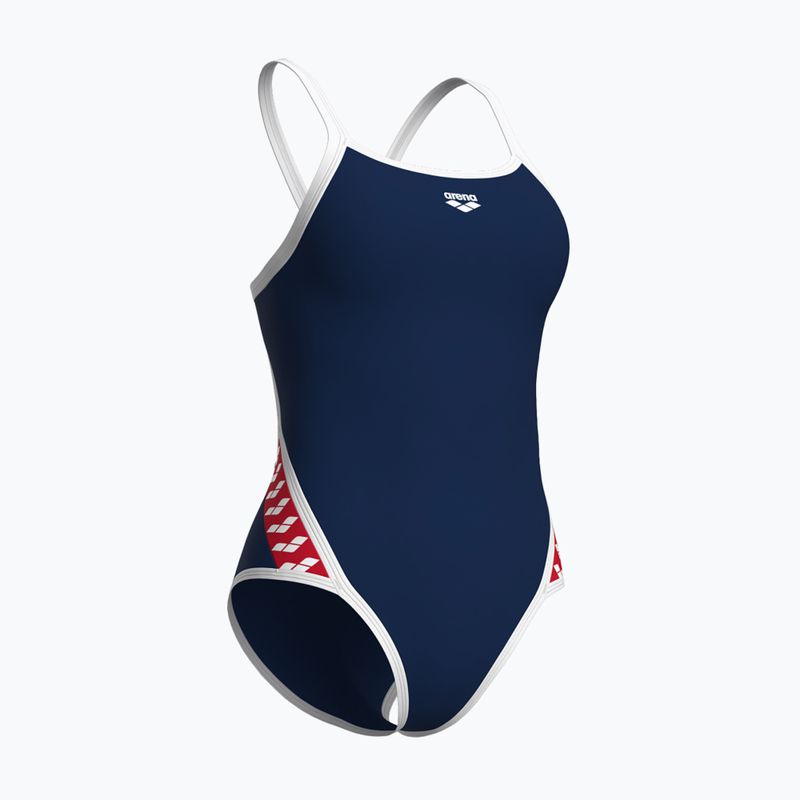 Strój pływacki jednoczęściowy damski arena Icons Super Fly Back Solid navy/white/red multi 4