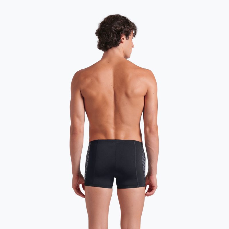 Bokserki kąpielowe męskie arena Monogram Swim Short black/dark sage multi 6
