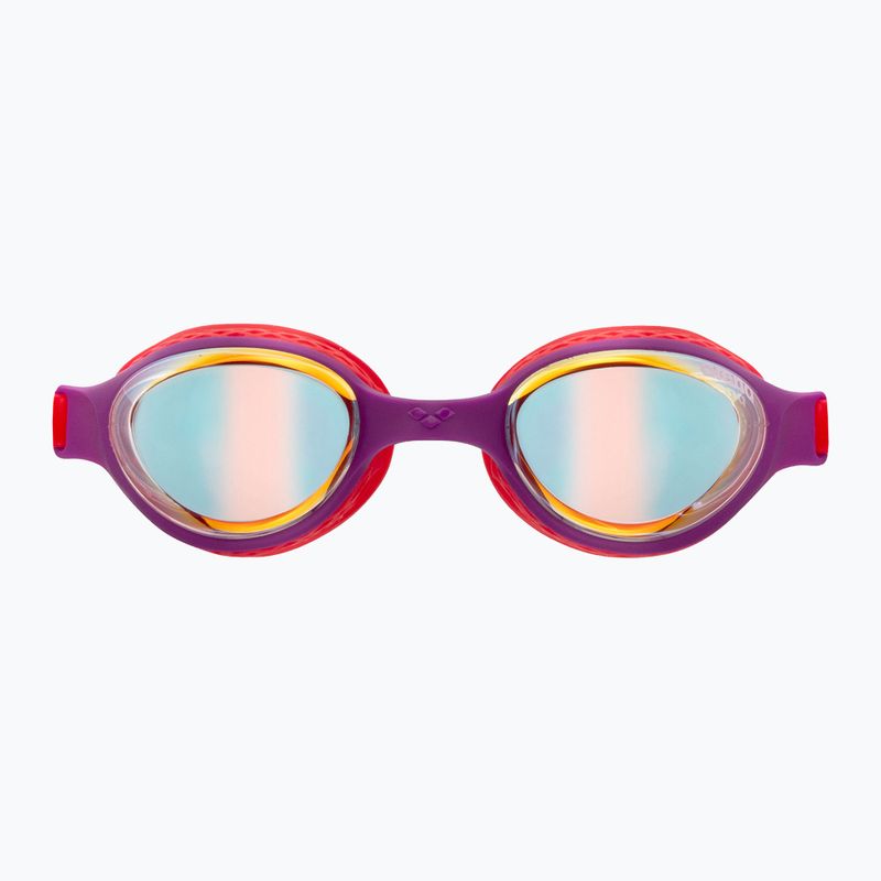 Okulary do pływania dziecięce arena Air Jr Mirror yellow copper/plum/bright coral 4