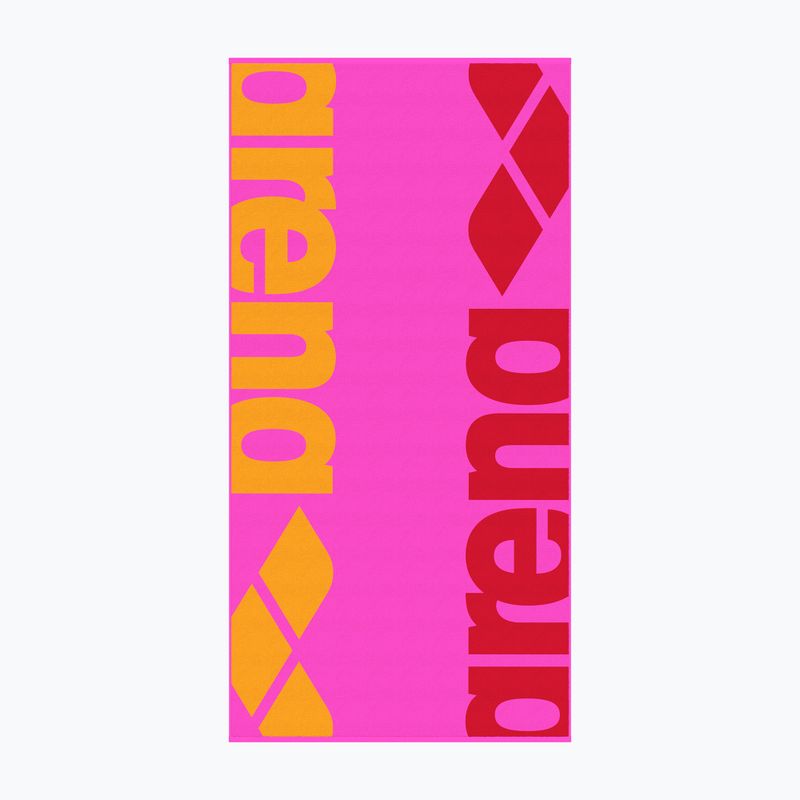 Ręcznik arena Logotype Velour skoching pink multi