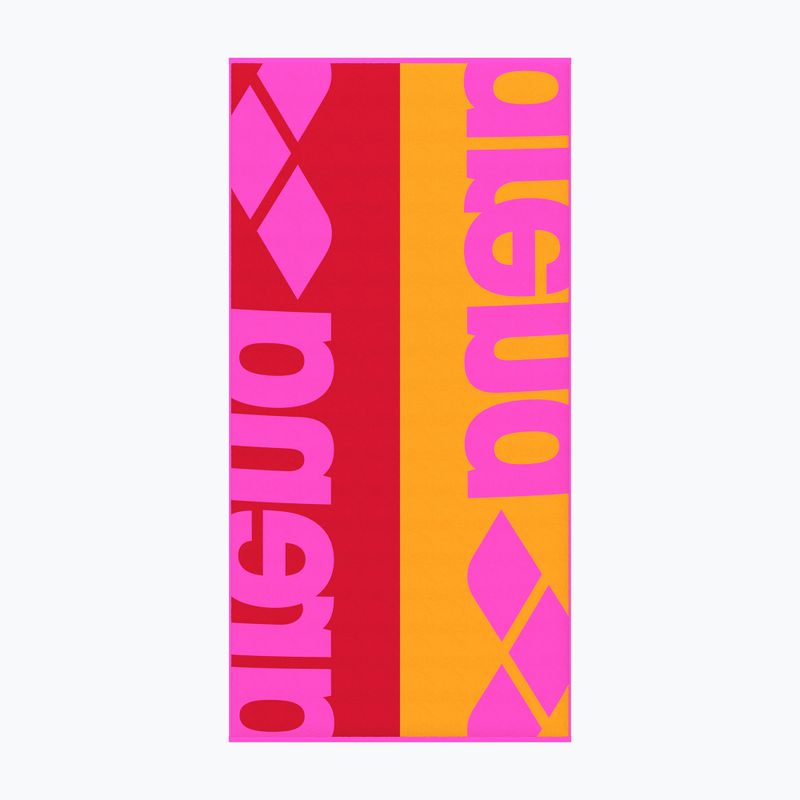 Ręcznik arena Logotype Velour skoching pink multi 2