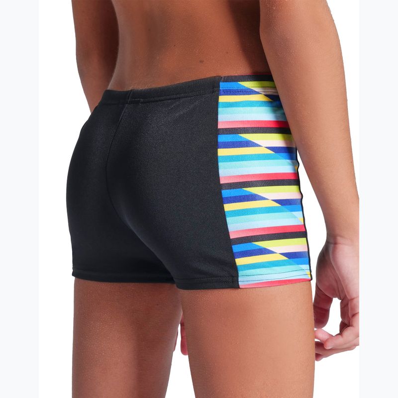 Bokserki pływackie dziecięce arena Racing Stripe Swim Short black/black multi 8