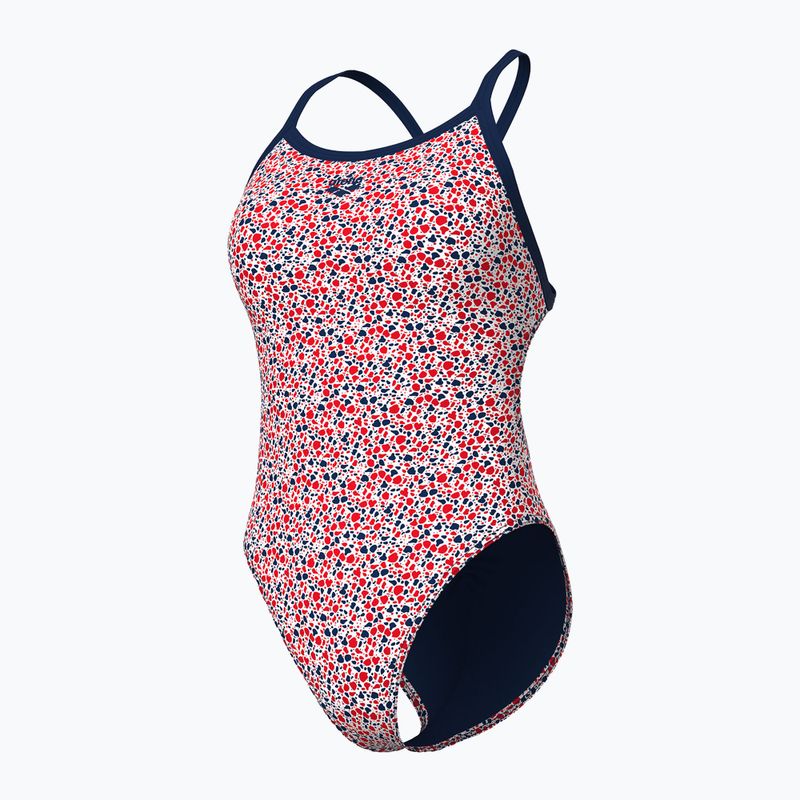 Strój pływacki jednoczęściowy damski arena Pebbles Xcriss Cross multi white/navy 4