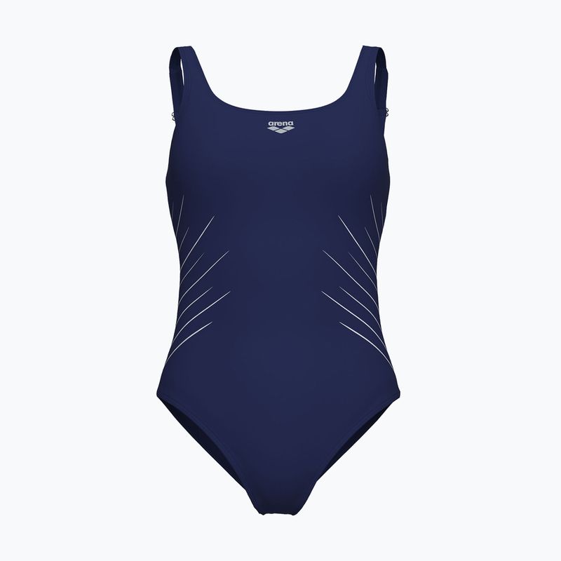 Strój pływacki jednoczęściowy damski arena Isa Squared Back navy/ice