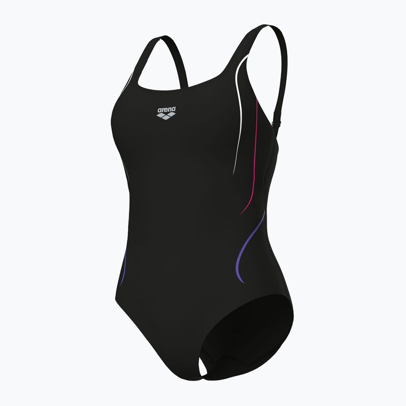 Strój pływacki jednoczęściowy damski arena Ludovica Soft Curve Back black/black multi 4
