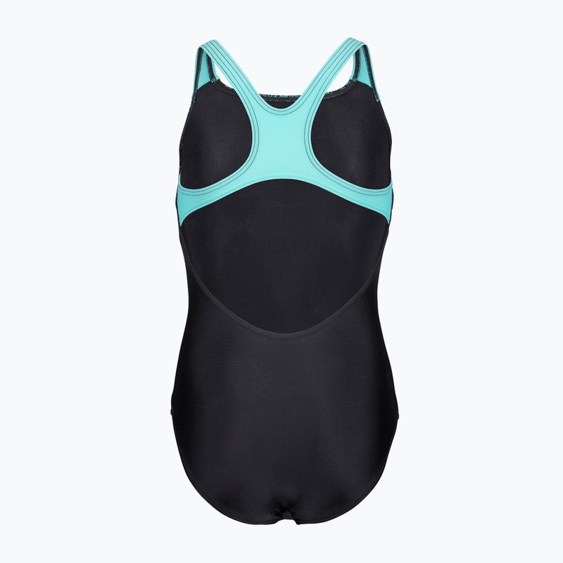 Strój kąpielowy jednoczęściowy dziecięcy arena Kikko Swim Pro Back black/water 2