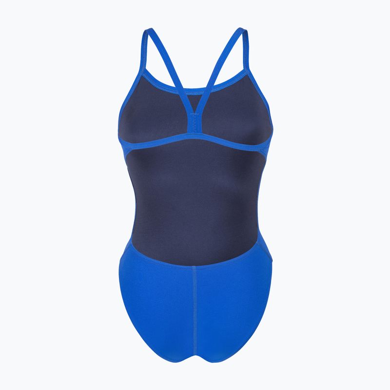Strój pływacki jednoczęściowy damski arena Team Swimsuit Challenge Solid neon blue/team orange 2