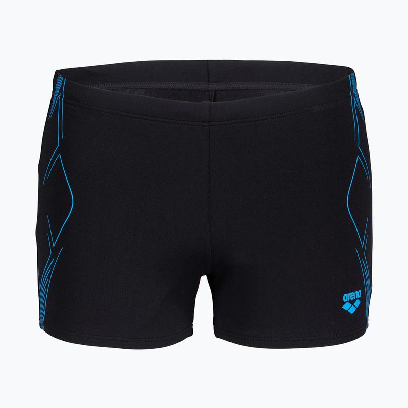 Bokserki pływackie męskie arena Graphic Swim Short black/turquoise