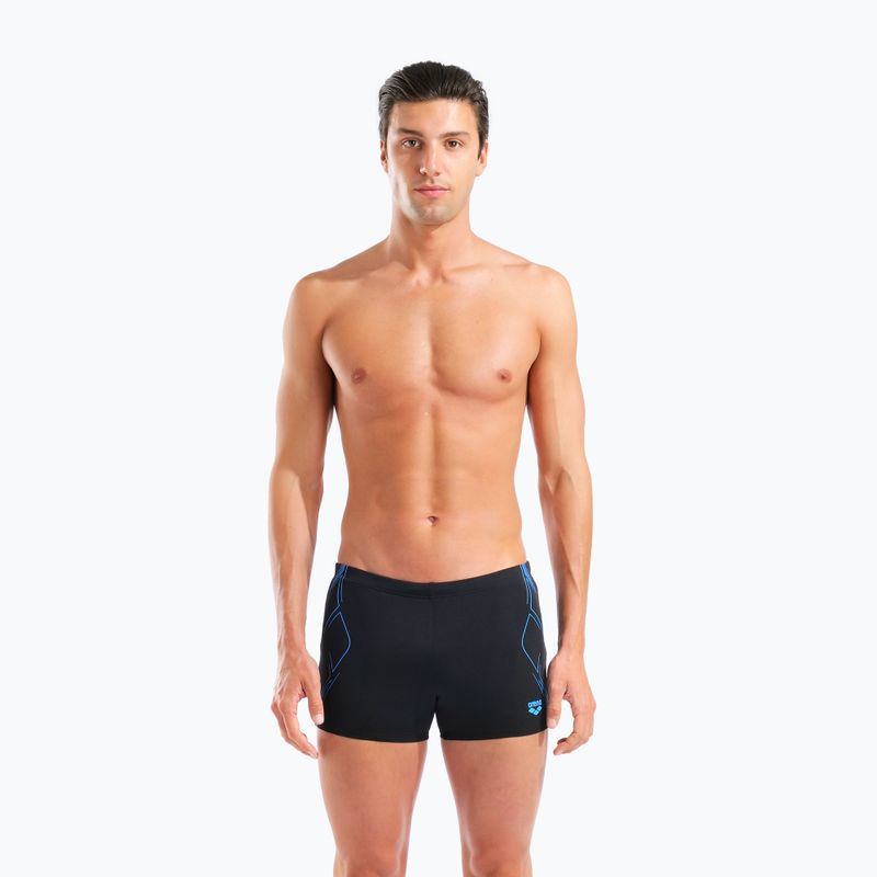 Bokserki pływackie męskie arena Graphic Swim Short black/turquoise 5