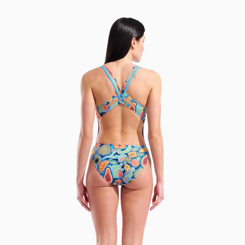 Strój pływacki jednoczęściowy damski arena Fruits Lace Plus Back multi/turquoise / multi 3