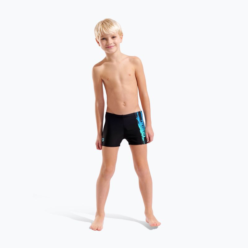 Bokserki kąpielowe chłopięce arena Loud Swim Short black/black multi 6