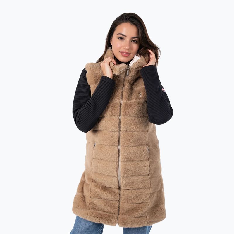 Bezrękawnik damski Aulp Carra Faux Fur taupe 3