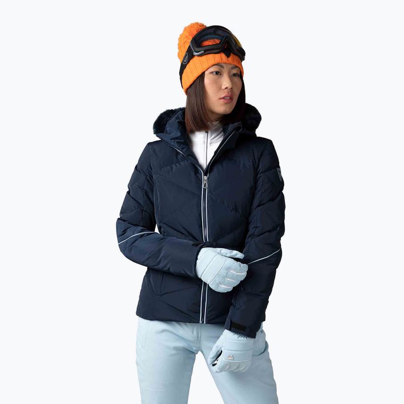 Kurtka narciarska damska Rossignol Staci Pearly dark navy