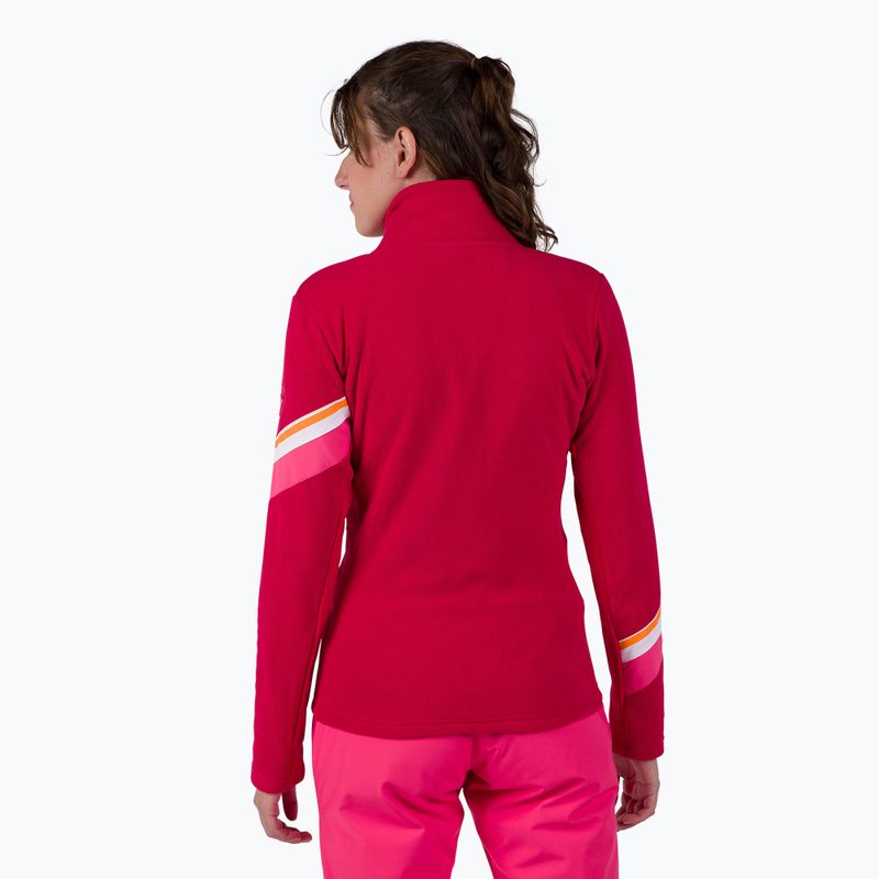 Bluza polarowa damska Rossignol Strawpile Fleece Fz ruby red 3