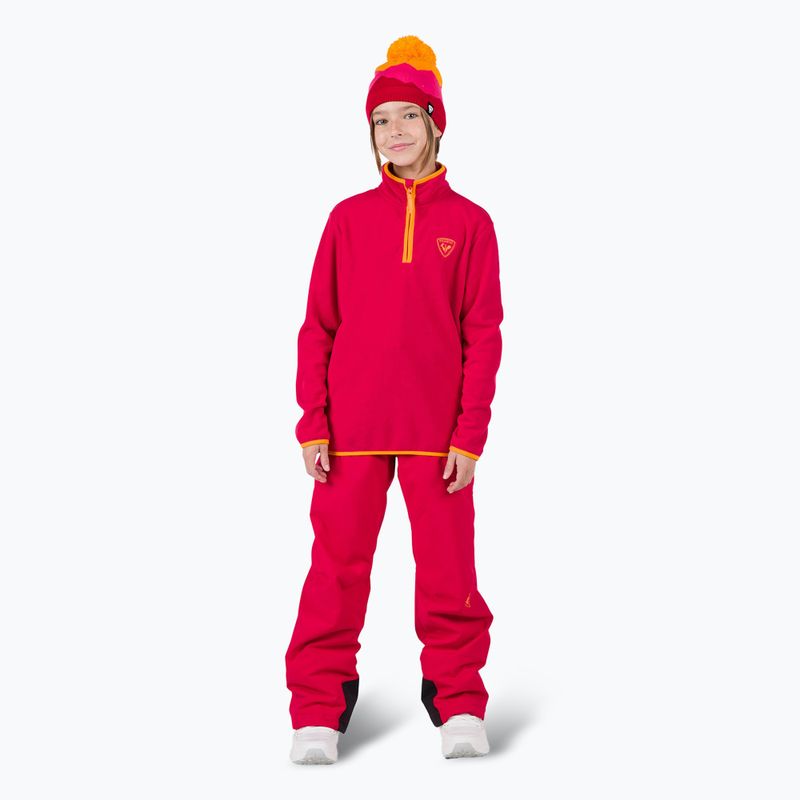 Bluza polarowa dziecięca Rossignol Jr Strawpile Fleece Fz ruby red 2
