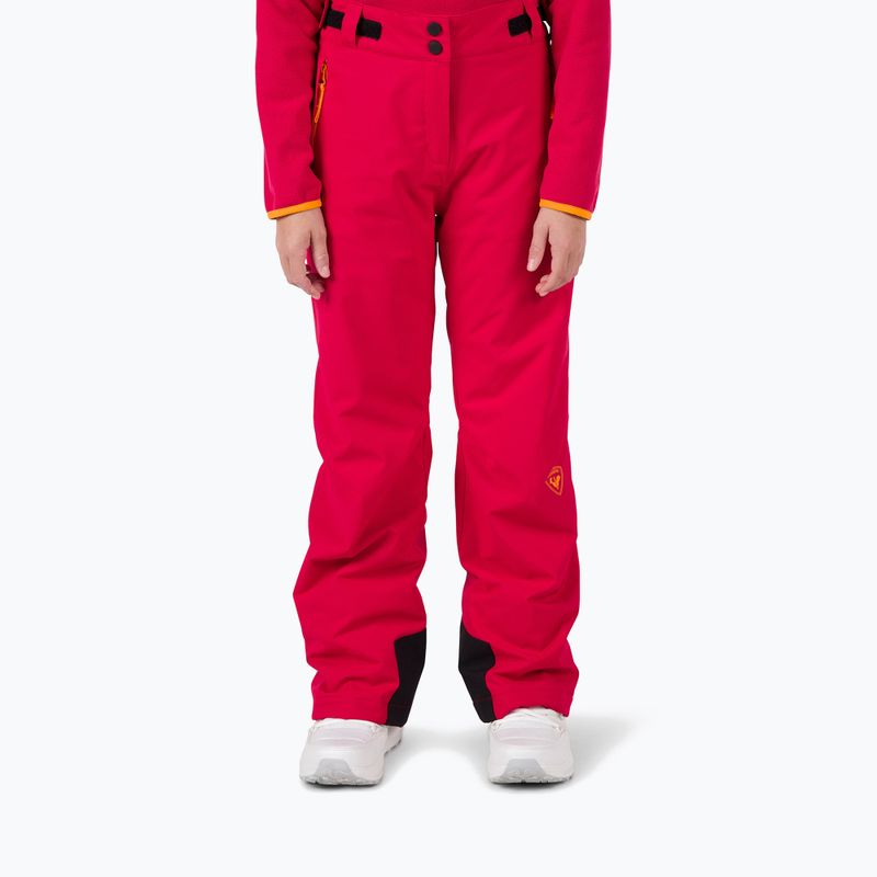 Spodnie narciarskie dziecięce Rossignol Girl Ski ruby red
