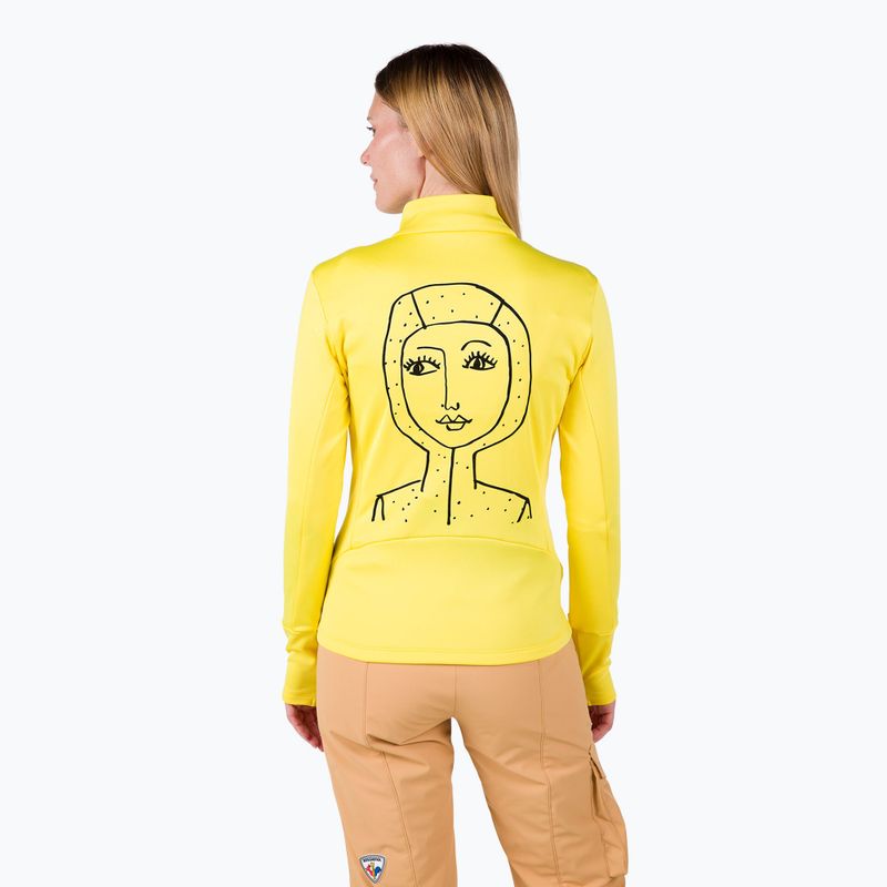 Bluza narciarska damska Rossignol Climi true yellow 3