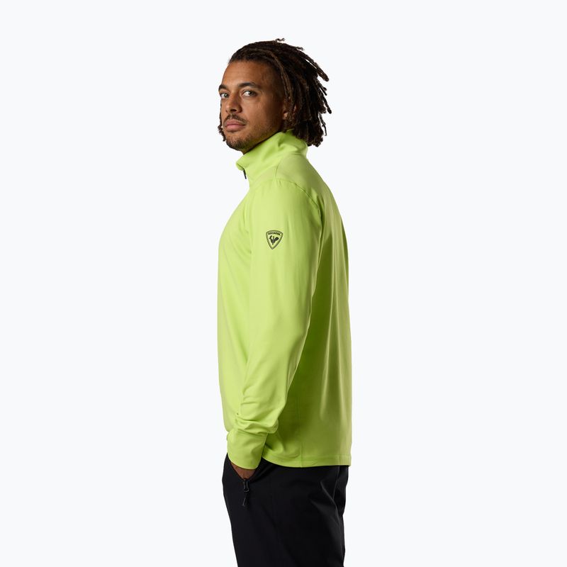 Bluza narciarska męska Rossignol Mid Layer Stertch Half Zip wild lime 4