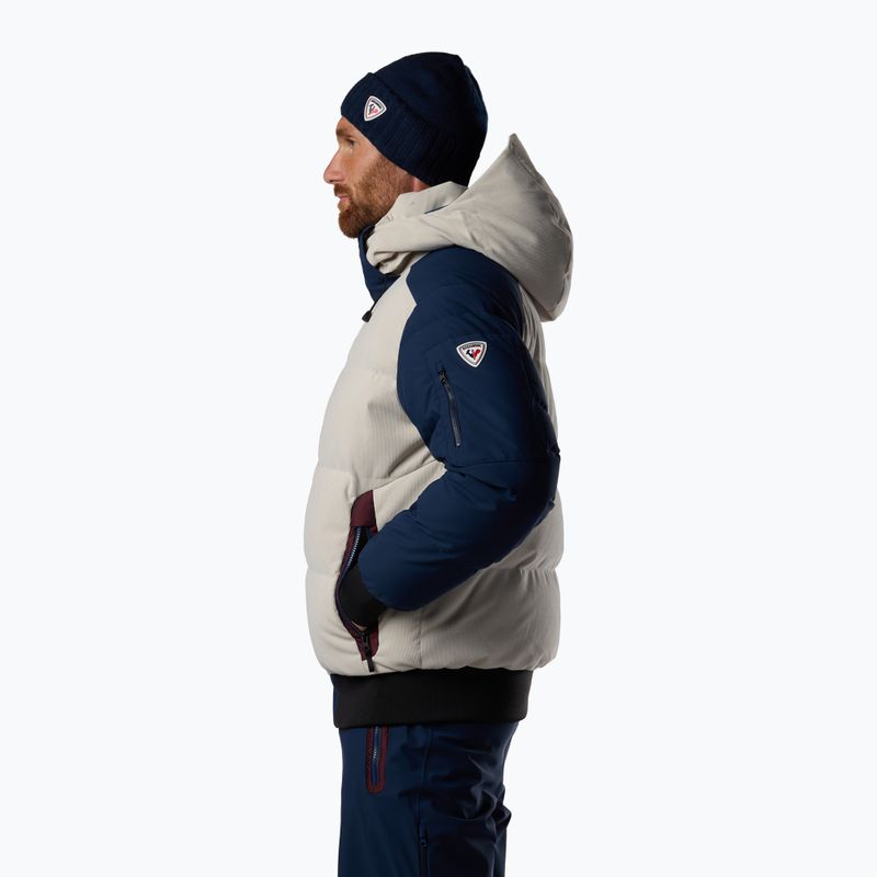 Kurtka narciarska męska Rossignol Corduroy Down Bomber silver cloud/dark navy 4