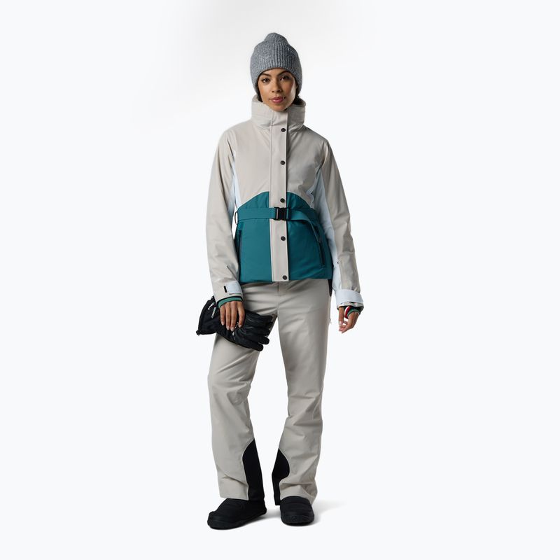 Kurtka narciarska damska Rossignol Snowdazzle Belted silver cloud 2