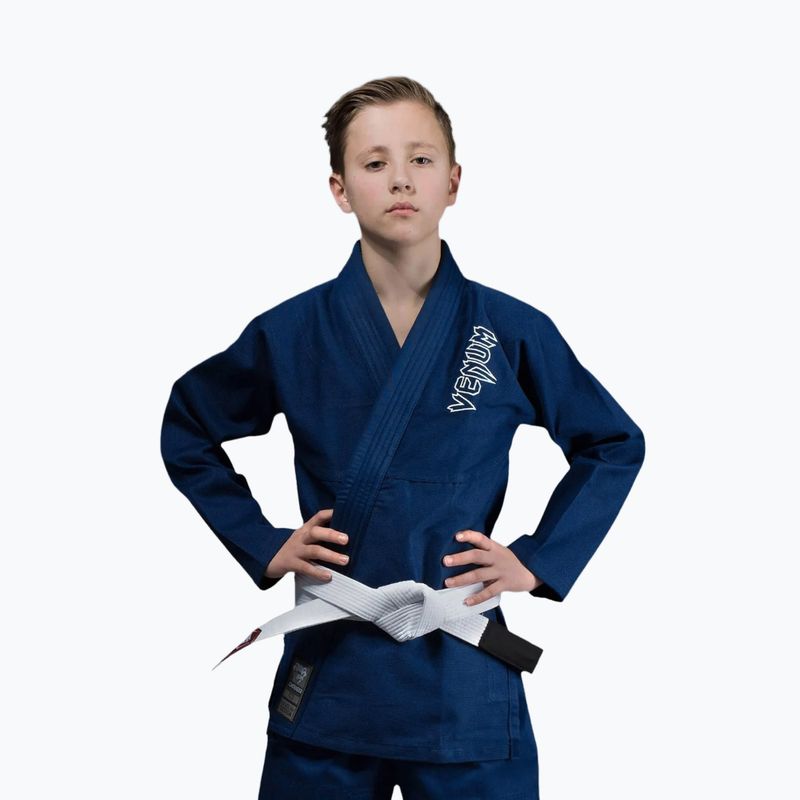 GI do brazylijskiego jiu-jitsu dziecięce Venum Contender navy blue 6