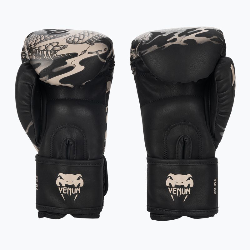 Rękawice bokserskie Venum Dragon's Flight black/sand 2