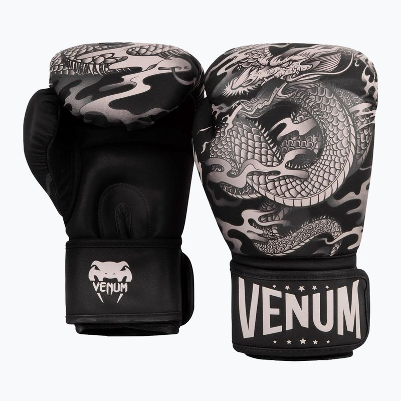 Rękawice bokserskie Venum Dragon's Flight black/sand 5