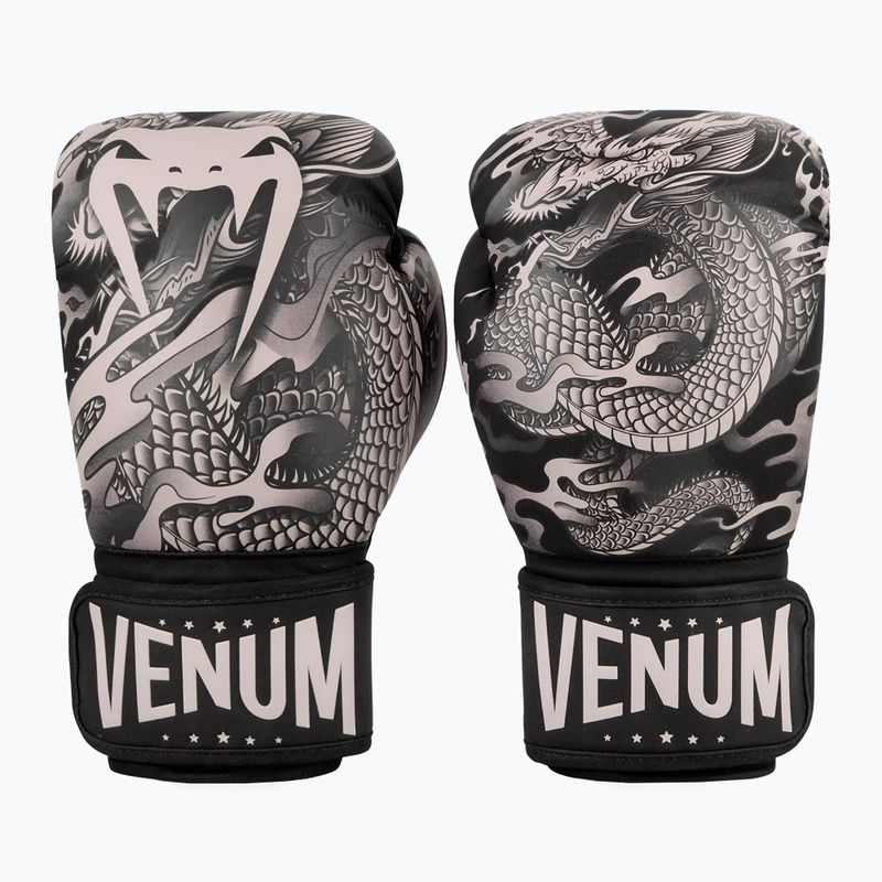 Rękawice bokserskie Venum Dragon's Flight black/sand 7