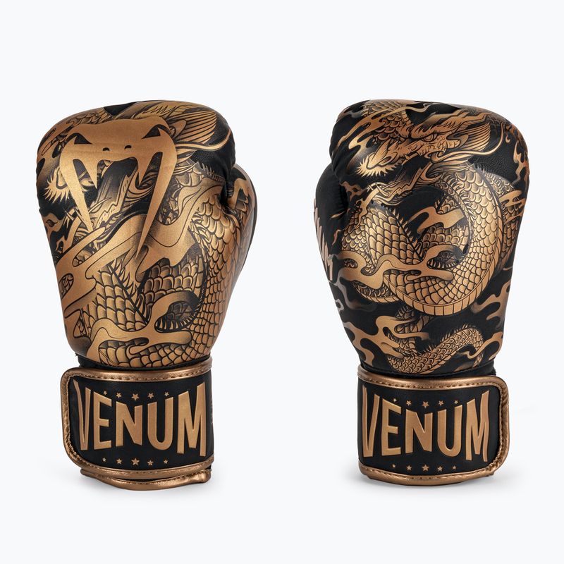 Rękawice bokserskie Venum Dragon's Flight black/bronze 2