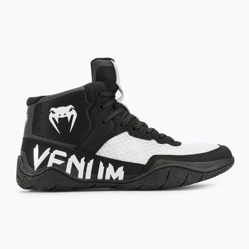 Buty bokserskie Venum Elite Wrestling black/white 2