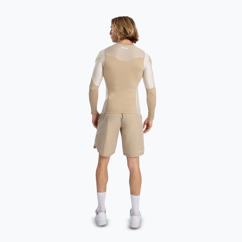 Longsleeve treningowy męski Venum Tempest Rashguard beige/sand 4