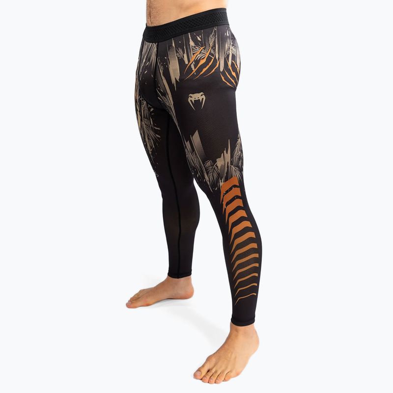 Legginsy treningowe męskie Venum Tiger Men's Spats black/neon orange 4