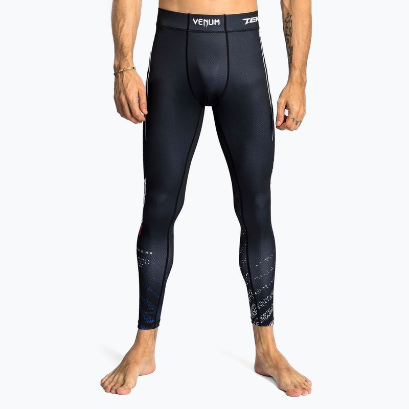 Legginsy treningowe męskie Venum X Tekken 8 - Jin Kazama Spats blue/black/white