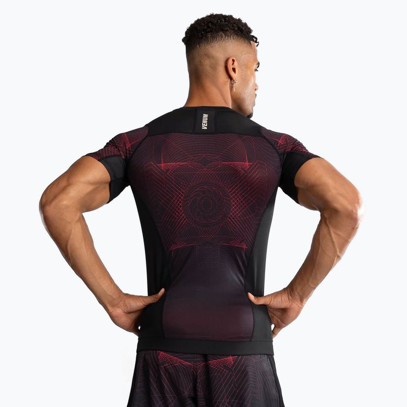 Rashguard męski Venum G-Fit Air Men'S Short Sleeve Rashguard deep black/fire red 3