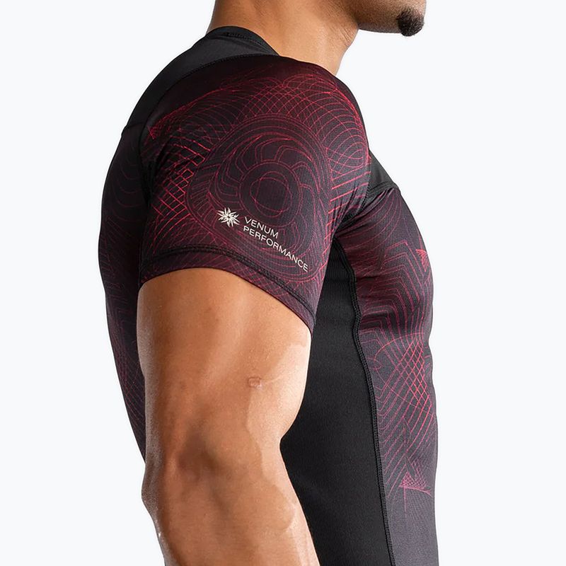 Rashguard męski Venum G-Fit Air Men'S Short Sleeve Rashguard deep black/fire red 5