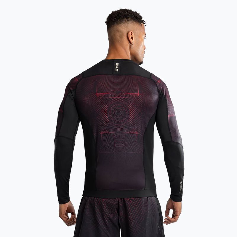 Rashguard longsleeve męski Venum G-Fit Air Men'S Long Sleeve Rashguard deep black/fire red 2