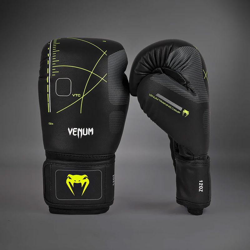 Rękawice bokserskie Venum Training Camp 4.0 black/neo green 2