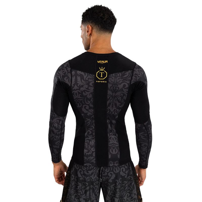 Rashguard longsleeve męski Venum x Ilia Topuria Unmatched Rashguard black/gold 2