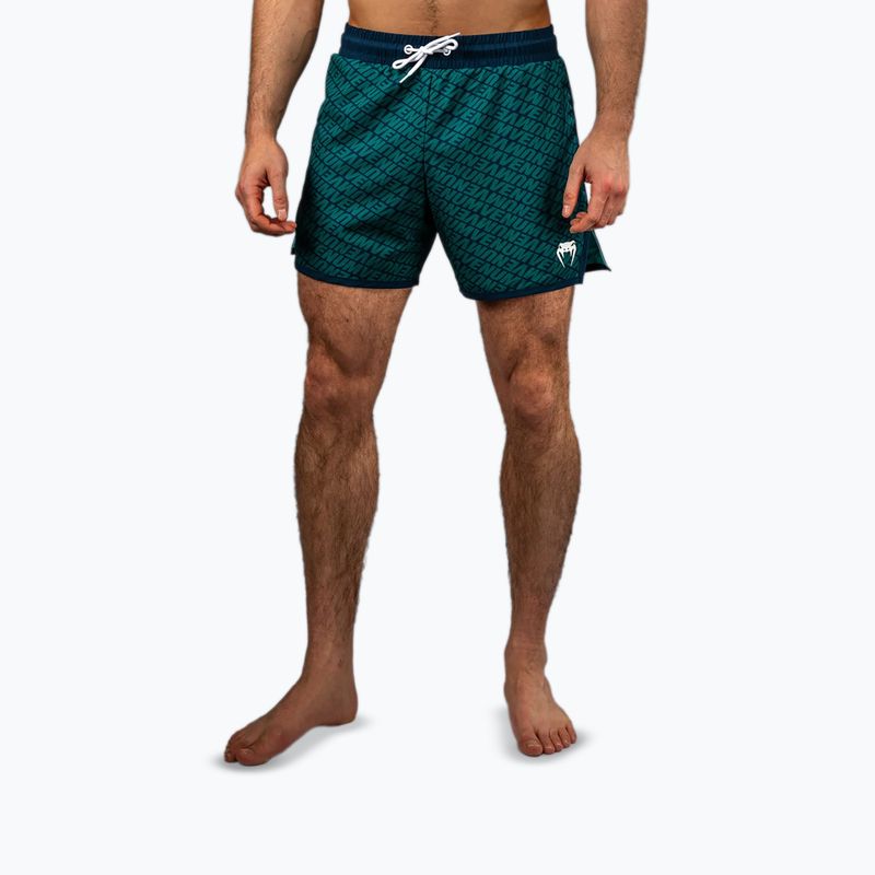 Spodenki treningowe męskie Venum Echo Board deep ocean blue/emerald green