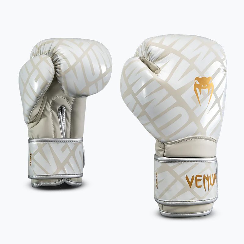 Rękawice bokserskie Venum Contender 1.5XT Boxing light beige/white cream 2
