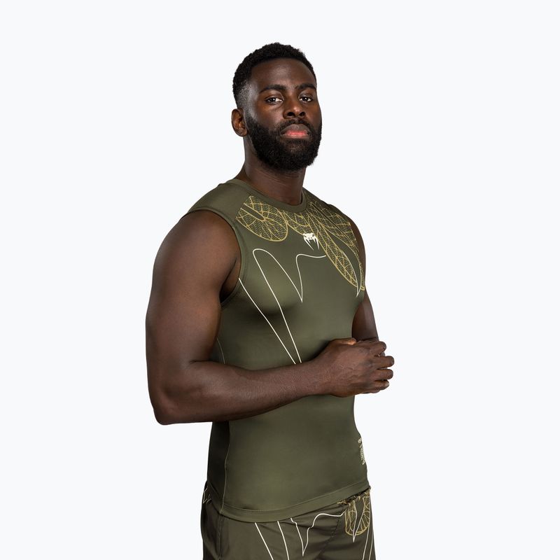 Rashguard męski Venum Serpenti Rashguards Sleeveless kaki/bronze/ivory 3