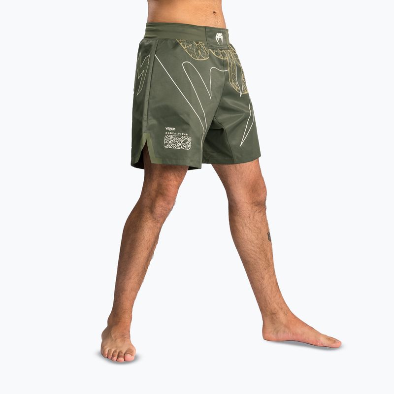 Spodenki treningowe męskie Venum Serpenti Fight khaki/bronze/ivory 3