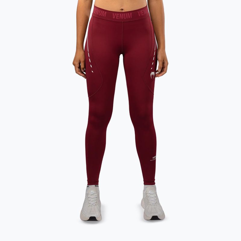 Legginsy treningowe damskie Venum Adrenaline burgudny/pink
