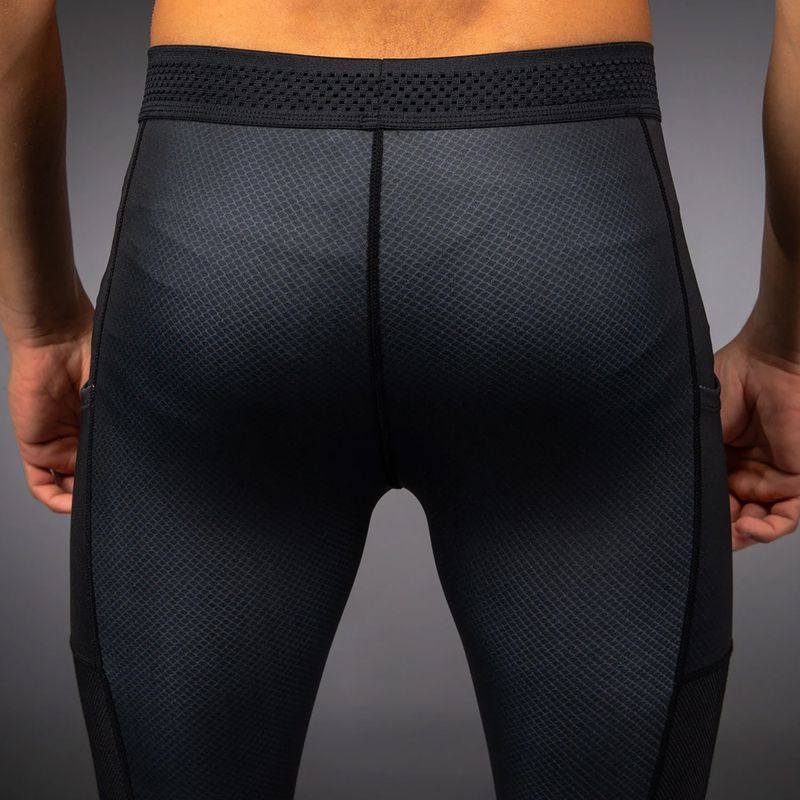 Legginsy treningowe meskie Venum No Gi Spats black/silver grey 6
