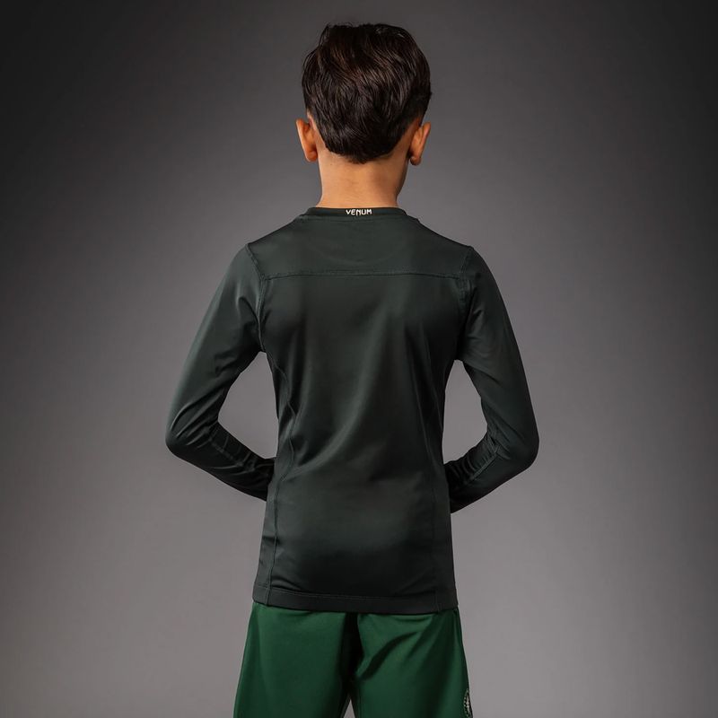 Rashguard longsleeve dziecięcy Venum Attack Kids Rashguard fores green/off white 2