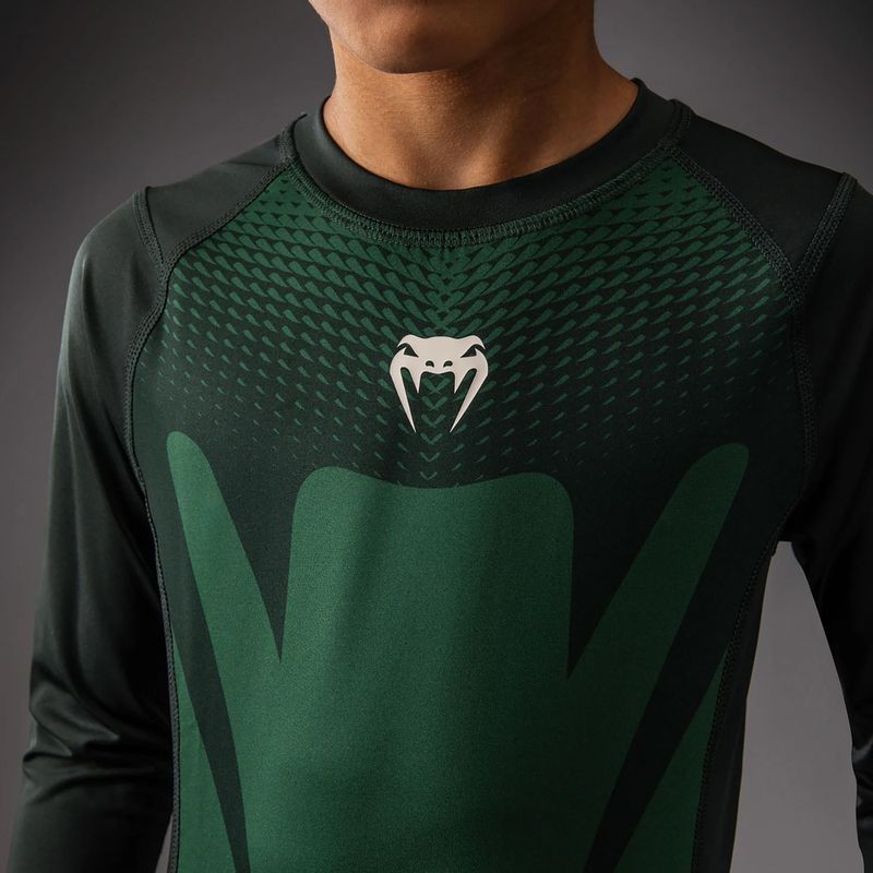 Rashguard longsleeve dziecięcy Venum Attack Kids Rashguard fores green/off white 4