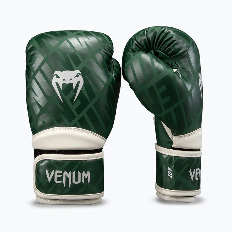 Rękawice bokserskie dziecięce Venum Contender 1.5 XT Kids forest green/off white